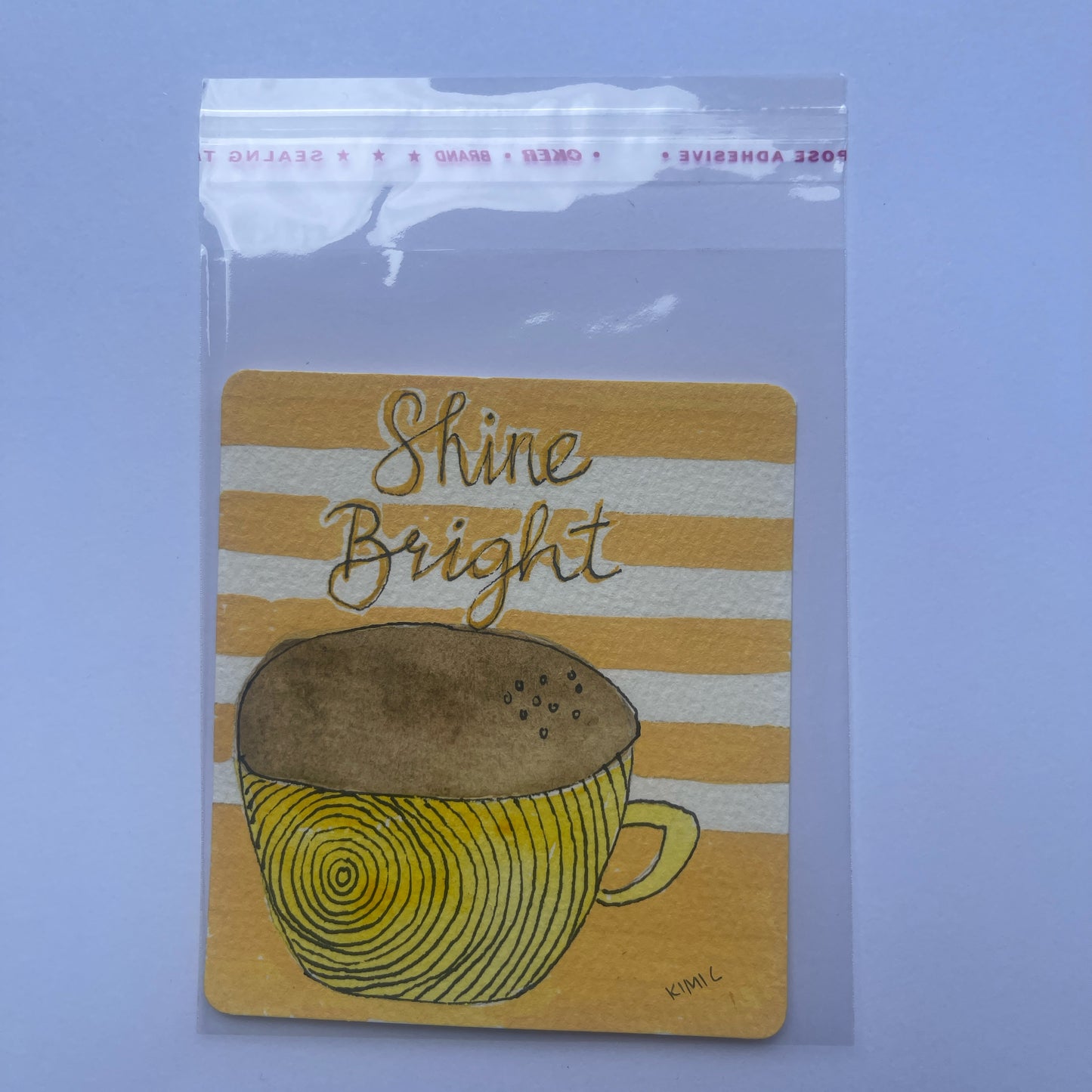 Shine Bright – Original Hand-Painted Mini Encouragement Card