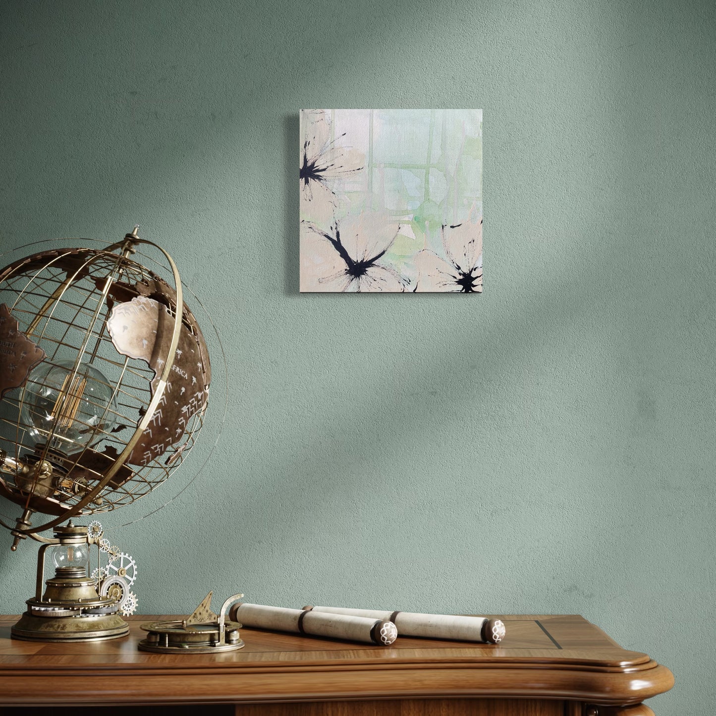 Quiet Strength — Original Abstract Canvas Painting (20 × 20 cm)