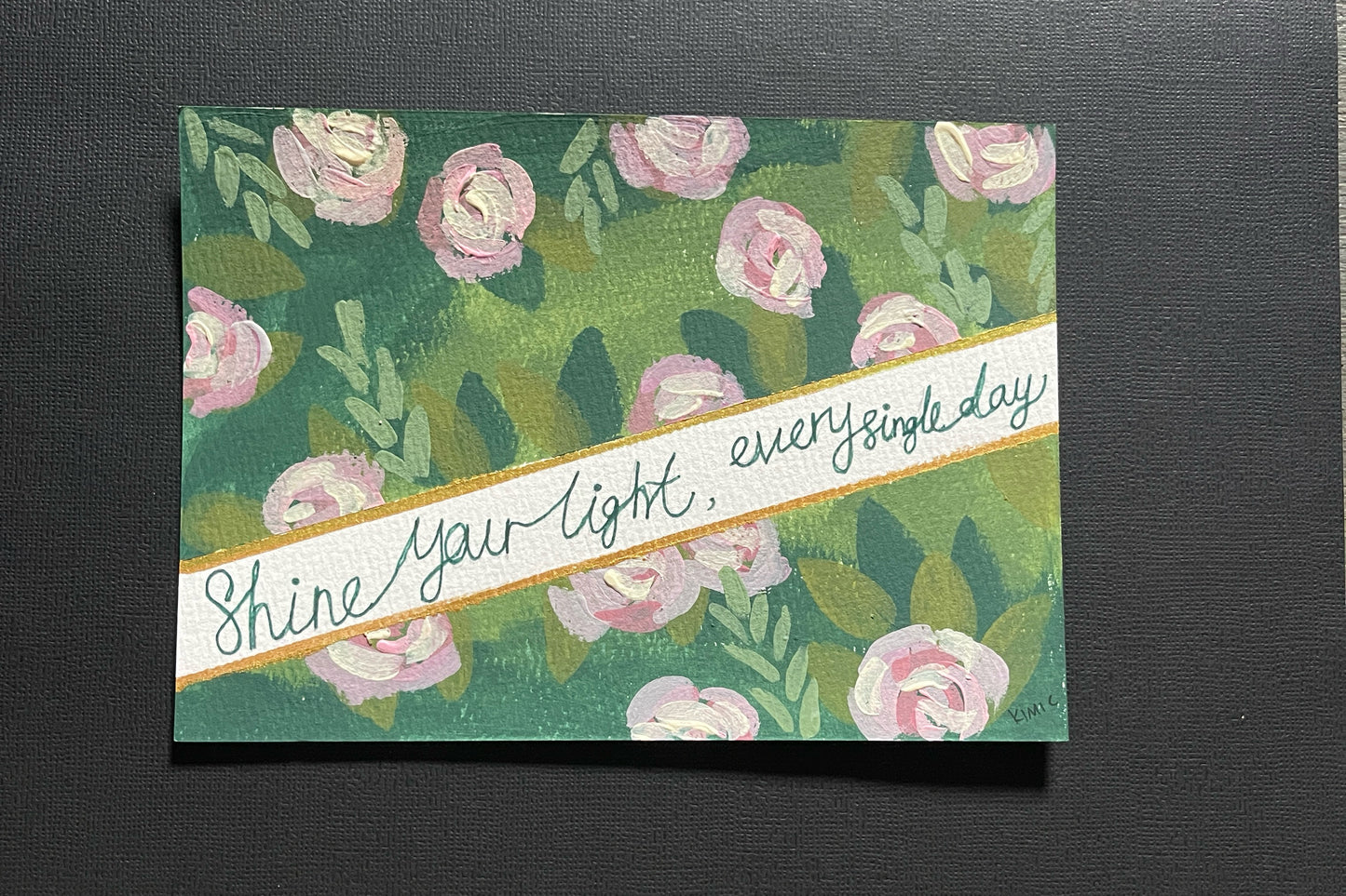 3# A5 Encouragement Card Set – 6 Hand-Painted Originals by Kimi C