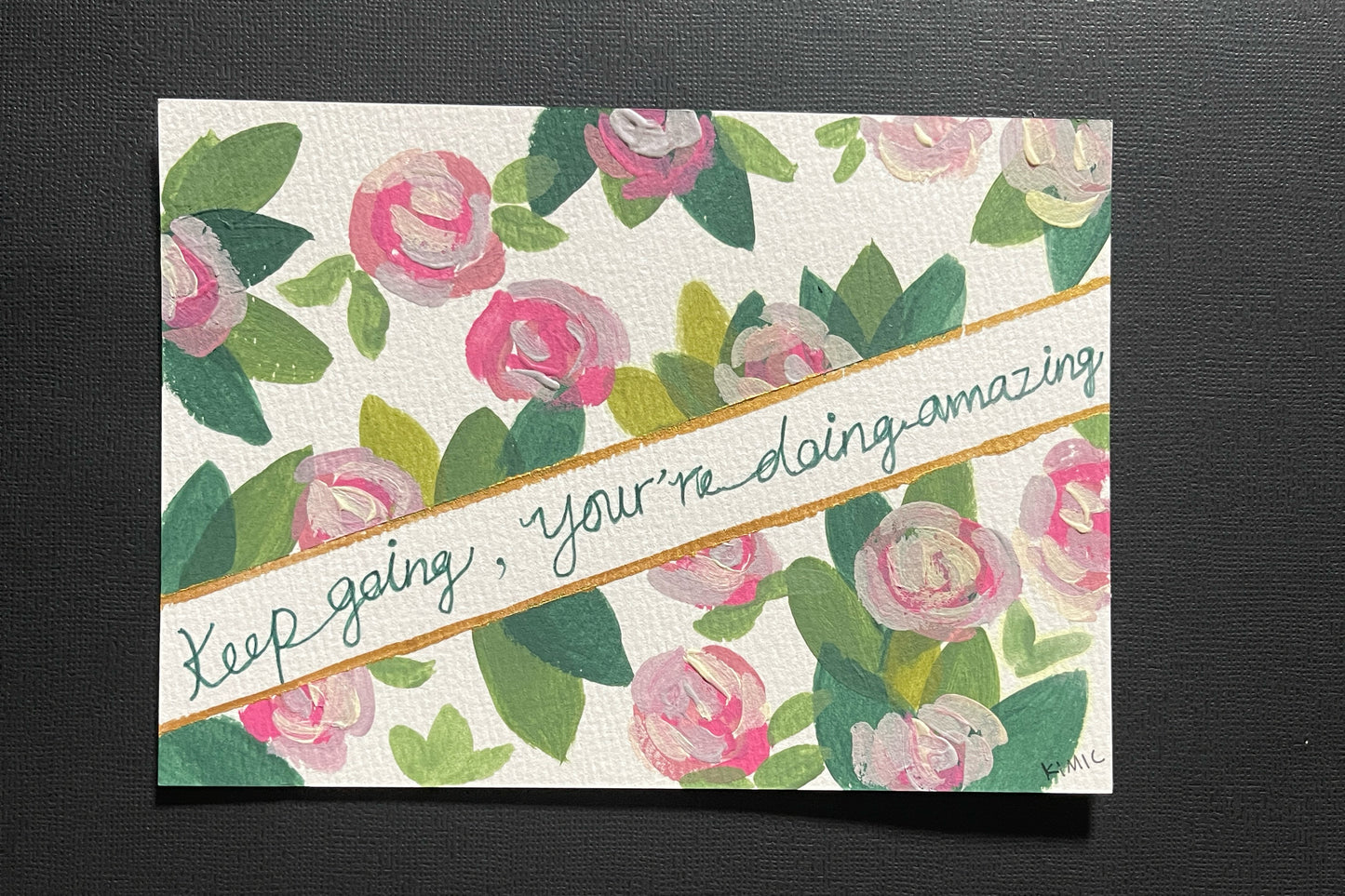 3# A5 Encouragement Card Set – 6 Hand-Painted Originals by Kimi C