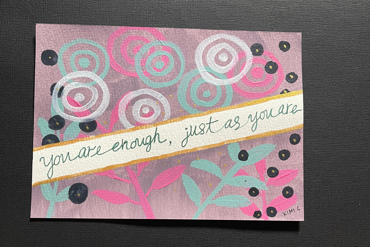 3# A5 Encouragement Card Set – 6 Hand-Painted Originals by Kimi C