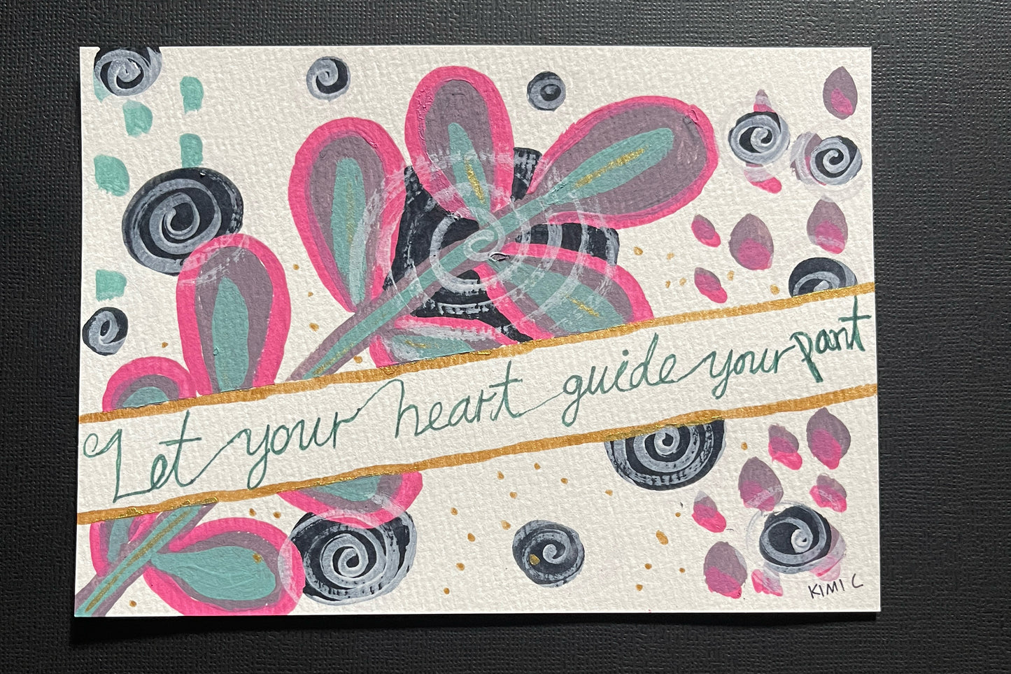 3# A5 Encouragement Card Set – 6 Hand-Painted Originals by Kimi C