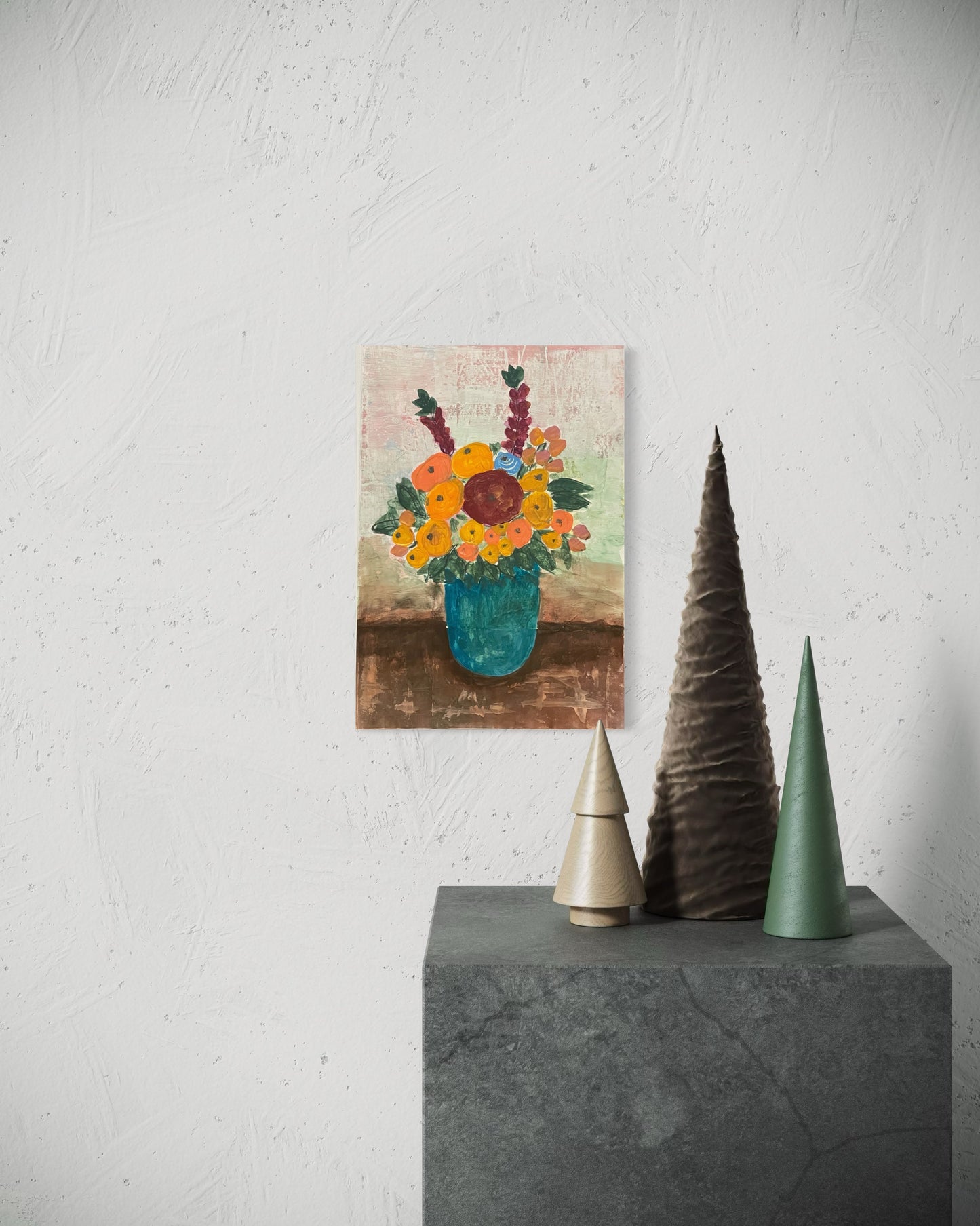 Blooming Joy – Original Acrylic Artwork (A4) by Kimi C