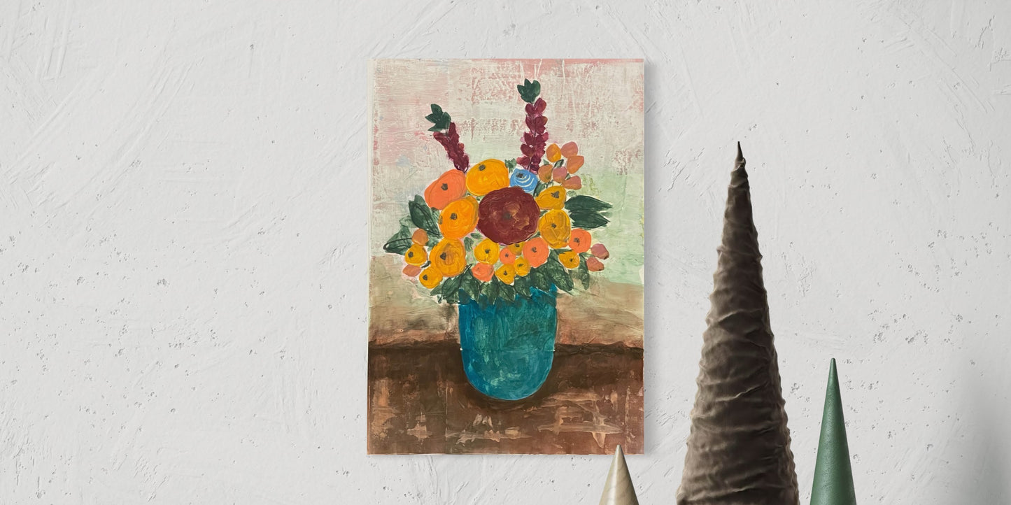 Blooming Joy – Original Acrylic Artwork (A4) by Kimi C