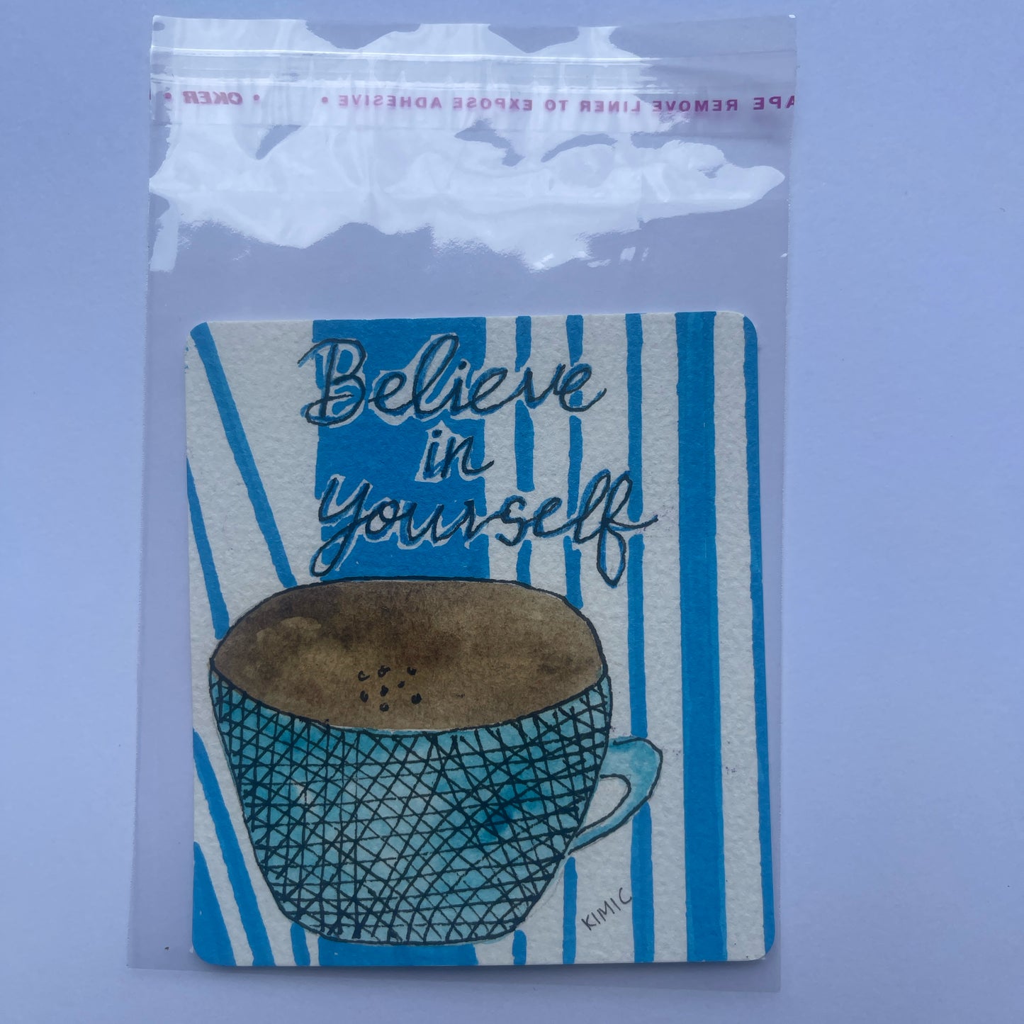Believe in Yourself – Original Mini Art Card (Hand-painted)