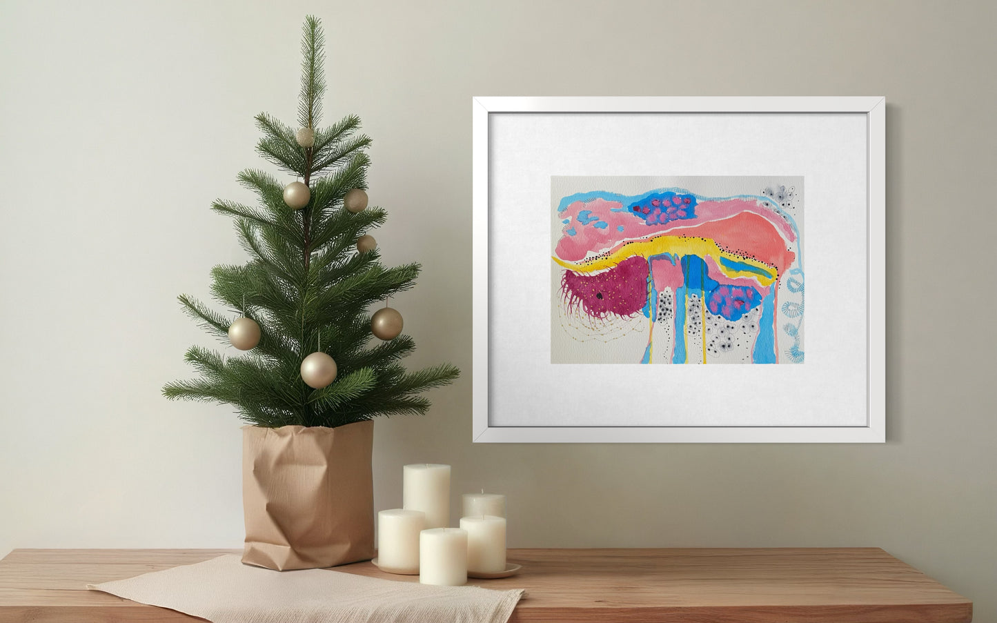 Dreamy Waves — A4+ Original Art on Paper