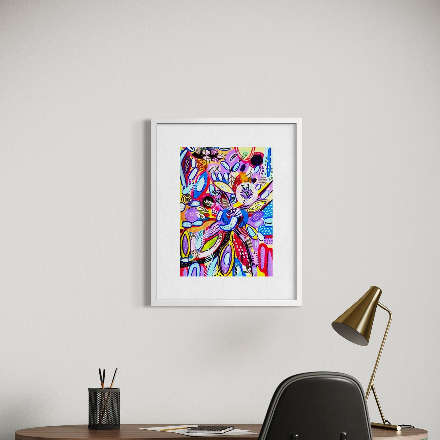 Vibrant Garden — A3 Original Art on Paper