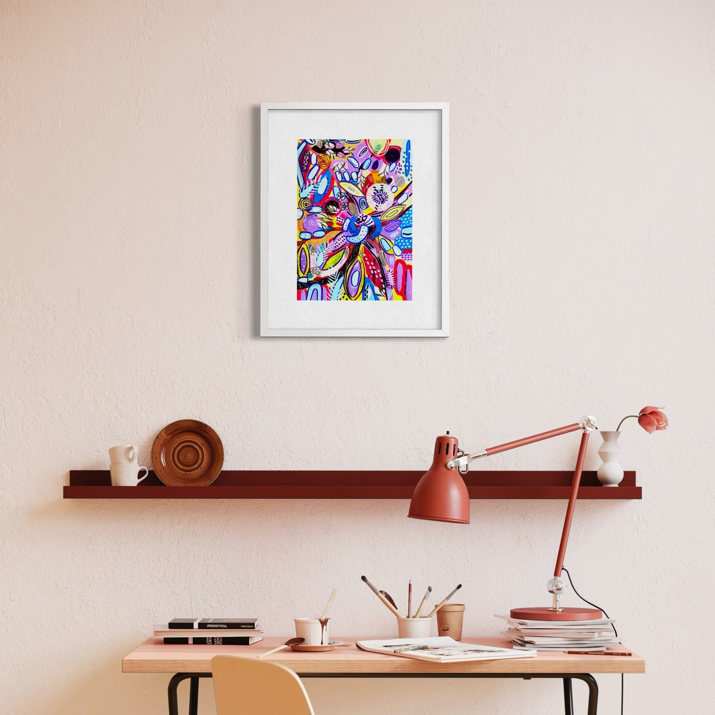 Vibrant Garden — A3 Original Art on Paper