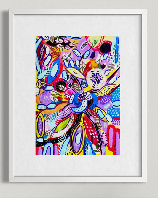 Vibrant Garden — A3 Original Art on Paper