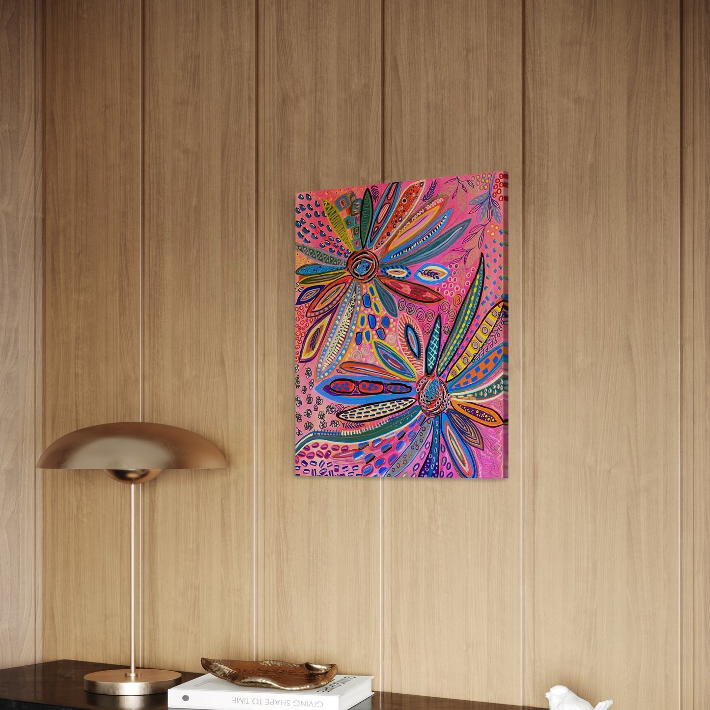 Radiant Bloom — Original Canvas Painting (60 × 50 cm)