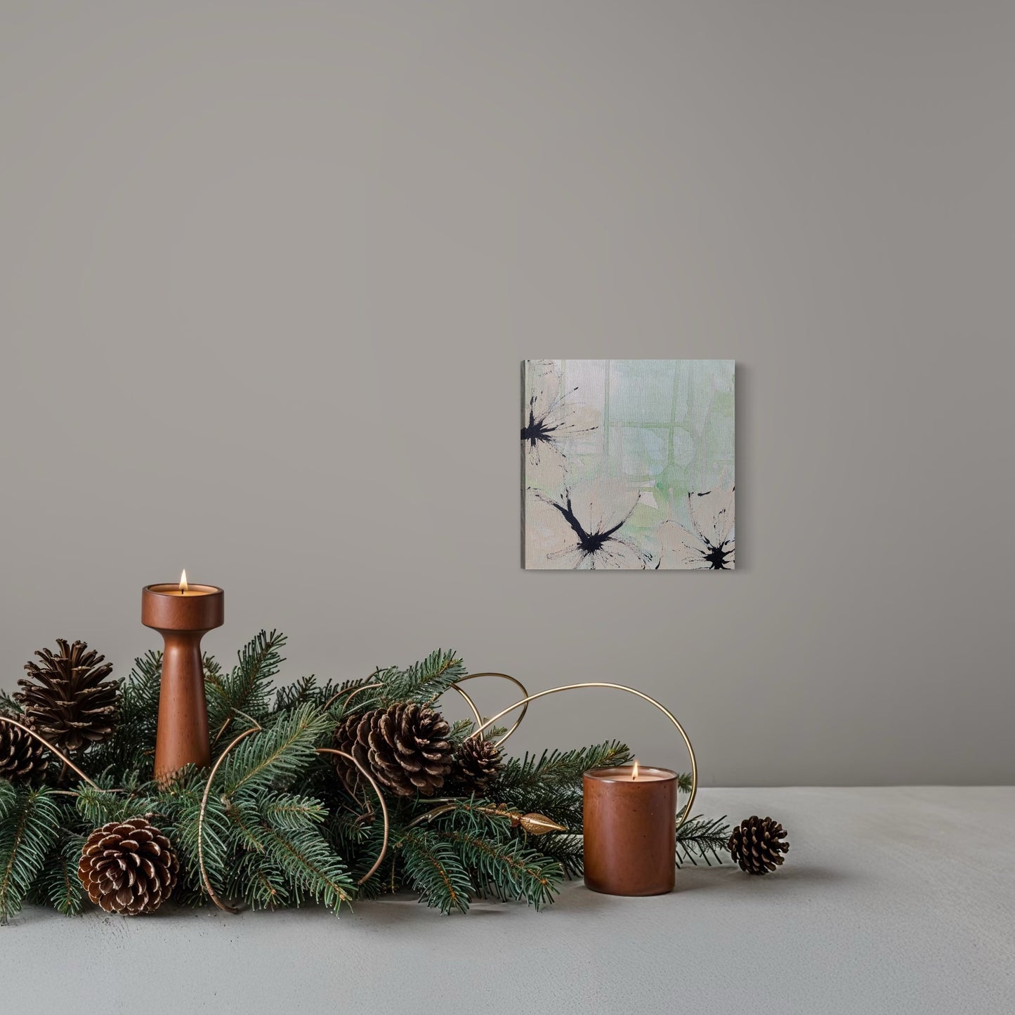 Quiet Strength — Original Abstract Canvas Painting (20 × 20 cm)