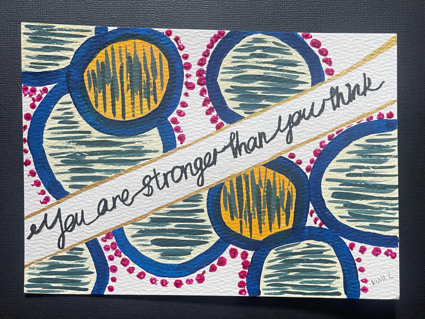 A5 Encouragement Card Set – 6 Hand-Painted Originals by Kimi C