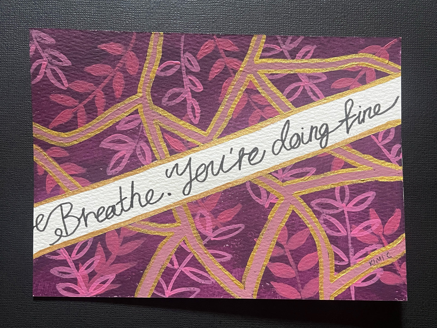 A5 Encouragement Card Set – 6 Hand-Painted Originals by Kimi C