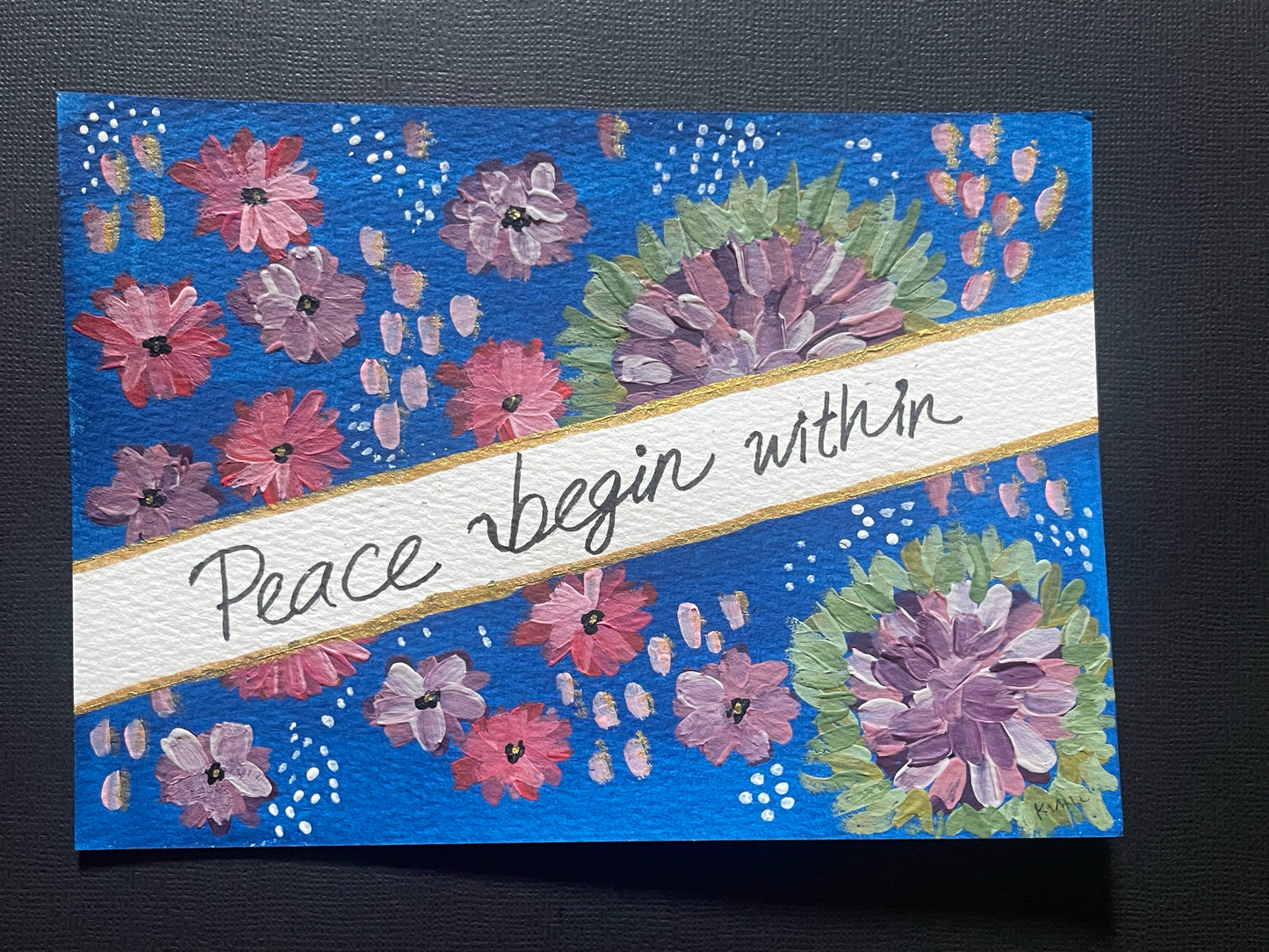 2# A5 Encouragement Card Set – 6 Hand-Painted Originals by Kimi C