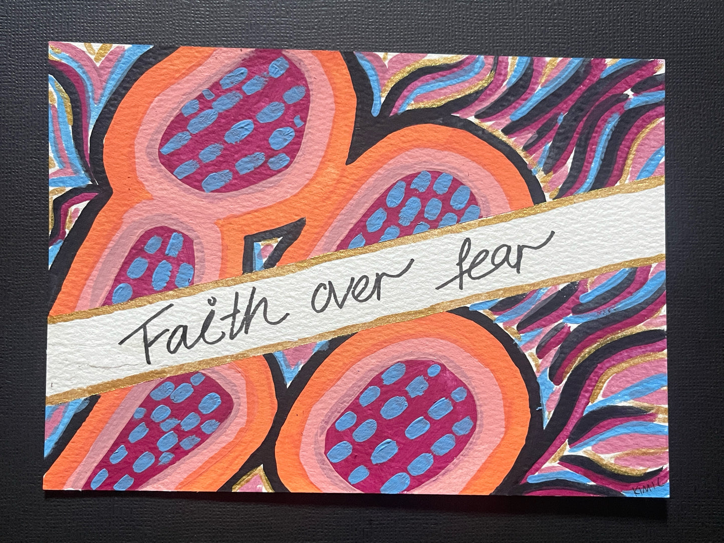 2# A5 Encouragement Card Set – 6 Hand-Painted Originals by Kimi C