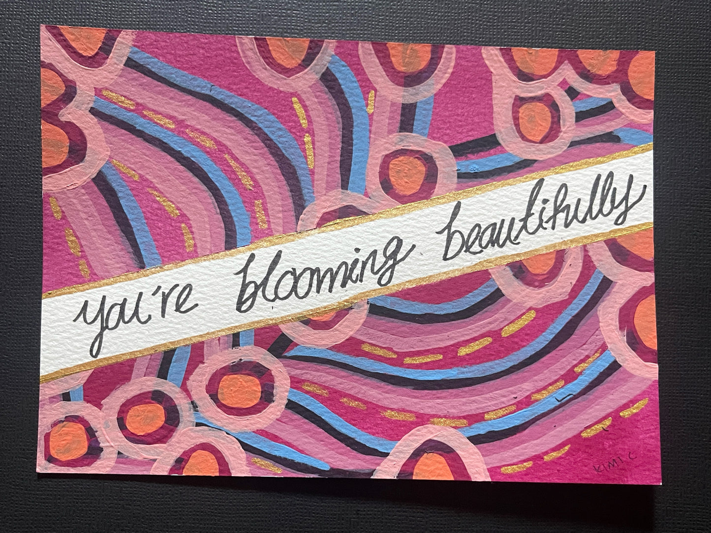 2# A5 Encouragement Card Set – 6 Hand-Painted Originals by Kimi C